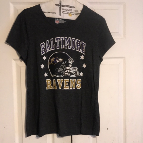 Women’s NFL Ravens Distressed Tee - Picture 1 of 6